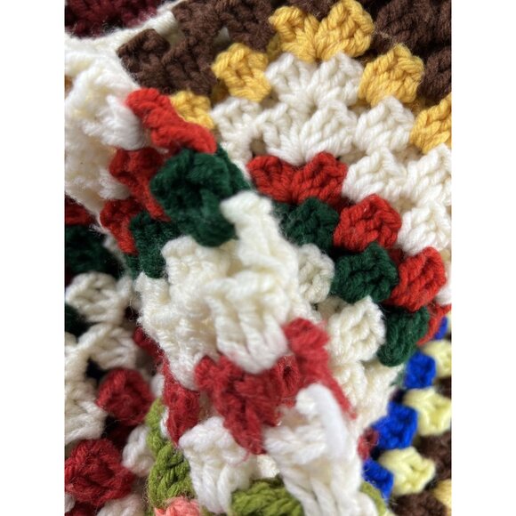 Granny Square Cozy Handmade Crochet Colorful Blanket  Afghan Throw 50"x50" - Picture 5 of 11